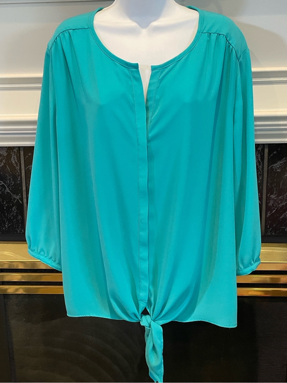 Peter Nygard Tie-front Tunic Blouse